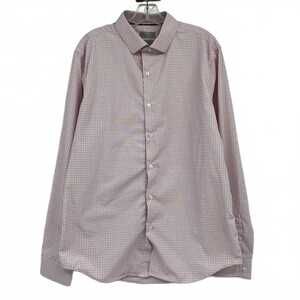 Truly White Red Plaid Button Down Shirt | Men’s L Regular Polyester Dress Shirt